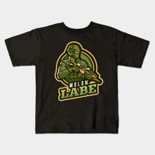 The Military With A Rifle Kids T-Shirt
